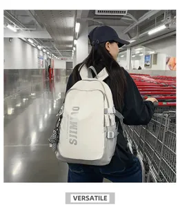 Large capacity casual backpack for women and students stylish school bag daily use