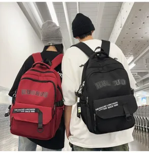 Casual campus style retro large capacity laptop backpack for student daily use and travel