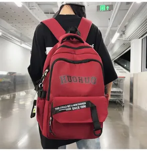 Vintage large capacity casual backpack for students, stylish school bag with multi pockets.