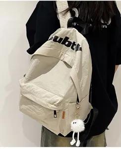 Zaino da campus di grande capacità in stile giapponese borsa da scuola in nylon resistente studenti