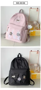 American style simple large capacity backpack school bag for students and travel use detail view