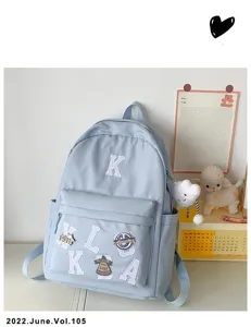 Minimalist large capacity canvas backpack for students, stylish daily travel school bag.