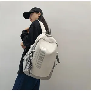 Large capacity casual backpack for students, durable school bag with stylish printed design.