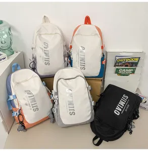 Large capacity student backpack, casual laptop bookbag with multi pockets for school daily use.