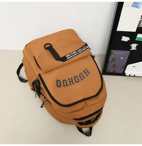 Vintage college style large capacity casual backpack for students daily commuting travel