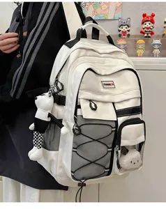Utility style student schoolbag large capacity lightweight backpack for teenagers and school girls