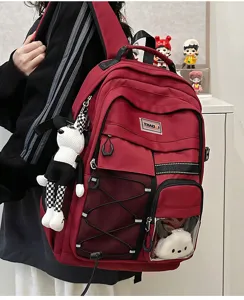 Tactical school backpack for teenage girls, large capacity multi-pocket bookbag stylish.