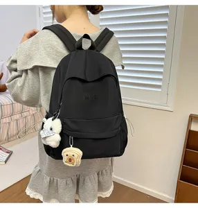 Japanese ins casual campus backpack for women and students lightweight travel school bag
