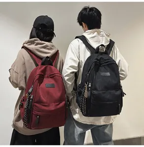 Japanese campus style minimalist casual backpack large capacity student school bag.