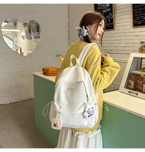 Japanese ins casual campus backpack for women, high school and college student travel bag.