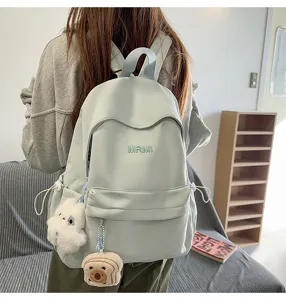 Japanese ins casual campus backpack for women and students lightweight travel school bag