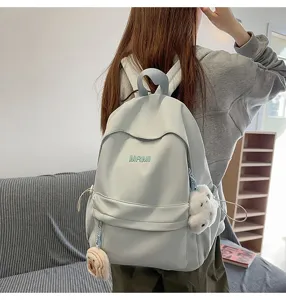 Casual mint green campus backpack for teen girls lightweight school travel daypack