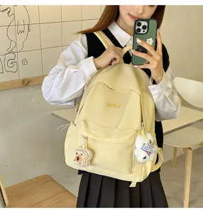 Casual campus backpack lightweight school bag for women daily student travel style fashion