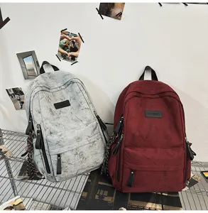 Japanese campus style casual backpack large capacity school bag for students teens travel