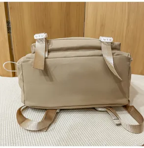 Casual solid color backpack large capacity daily school bag for students and teens.