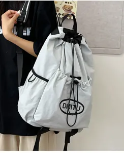 Lightweight drawstring backpack, outdoor sports mountaineering daypack, casual travel shoulder bag.