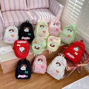 Japanese style cute cartoon school backpack for students, multi-color casual daypack