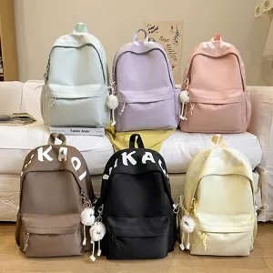Large capacity minimalist Japanese style school backpack for students, casual daily bag