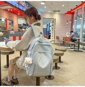 Japanese cute girl school bag high school student college backpack large capacity travel