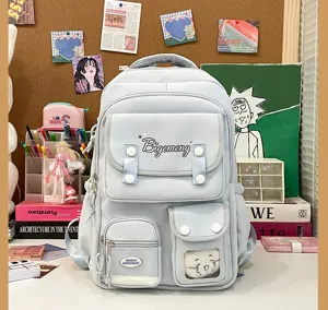 Japanese style large capacity school backpack for students, casual daypack computer bag