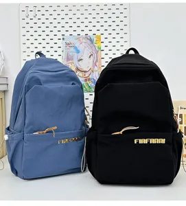 Casual large capacity student backpack minimalist school bag durable travel daypack