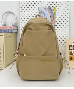 Minimalist canvas backpack large capacity casual rucksack for student daily commute travel style