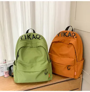 Korean style canvas backpack casual large capacity school bag for students daily commute