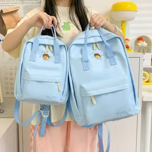 Korean style ins campus cute casual college backpack student bookbag sweet chic daypack