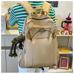 Casual waterproof large capacity backpack for women, lightweight school bag for daily use.