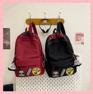 Korean style large capacity school backpack for students, stylish casual daypack for teens.