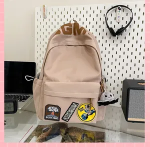Casual canvas backpack large capacity school bag stylish daily daypack for men and women