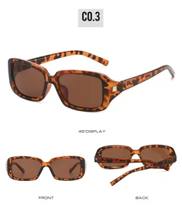 Detailed view of the stylish square sunglasses featuring tortoise shell frame and brown lenses.