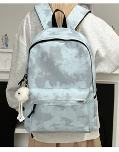 Korean college style retro tie-dye backpack for women 16-inch laptop school bag daily