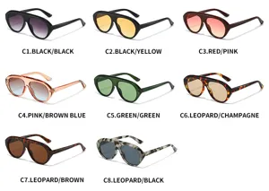 2026 new fashion shield PC frame sunglasses with metal hinges and multiple color options.