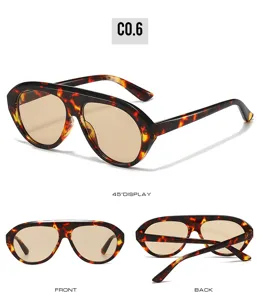 Stylish oversized tortoise shell shield sunglasses with brown lenses for daily trendy wear.