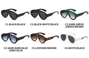 Fashion large frame sunglasses for men and women, trendy streetwear bold shades with multi-color options.