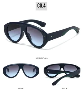 Trendy oversized fashion sunglasses for men and women, cool street style shades with gradient lenses.