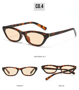 Trendy luipaard print kattenoog zonnebril voor dames straatstijl uv bescherming stijl