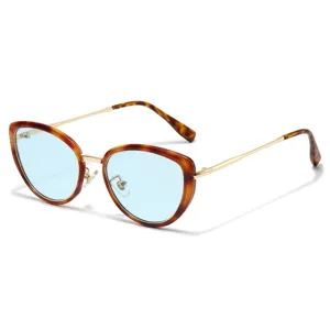 Vintage Cat Eye Sunglasses For Women Men Fashion Retro Metal Frame UV400 Protection Trendy Chic Eyewear