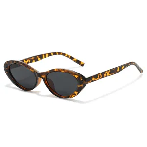 Vintage retro oval cat eye sunglasses for women fashion street style sunglasses trendy eyewear