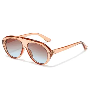 Fashion Shield PC Frame Sunglasses For Women And Men Trendy Large Frame Metal Hinge UV400 Sun Glasses Outdoor