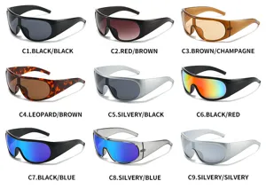 Fashion oversized sports cycling sunglasses trend trendsetting uv protection glasses