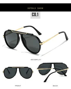 Retro square sunglasses for men and women, fashion vintage driving UV protection sun shades.