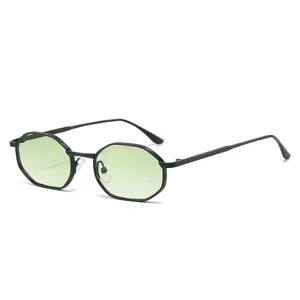 Fashion Polygon Sunglasses Metal Frame UV400 Protection Vintage Retro Eyewear For Women Men Outdoor Travel Daily Wear