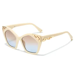 Fashion Cat Eye Sunglasses For Women Men Retro UV400 Protection PC Frame Outdoor Streetwear Sun Glasses Trendy Shades