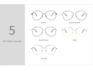 Classic lightweight metal optical eyeglass frames featuring five stylish optional colors.