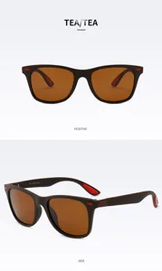 Classic polarized sunglasses with UV400 protection and stylish brown frames for men.
