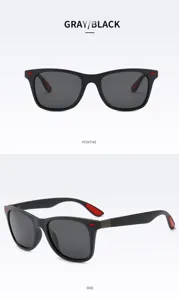 Polarized sunglasses for men and women stylish black frame driving outdoor eyewear
