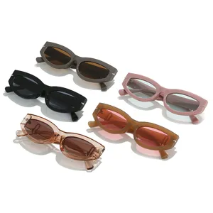Retro cat eye zonnebril voor dames en heren, trendy kleine vintage zonnebril stijlvol.