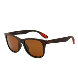 Polarized sunglasses for men and women, classic square frame with UV400 protection.